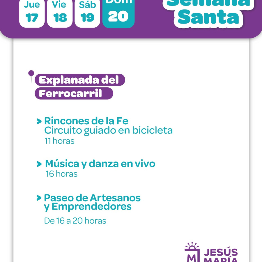 Semana Santa en Jesús María: rincones de la fe en bicicleta